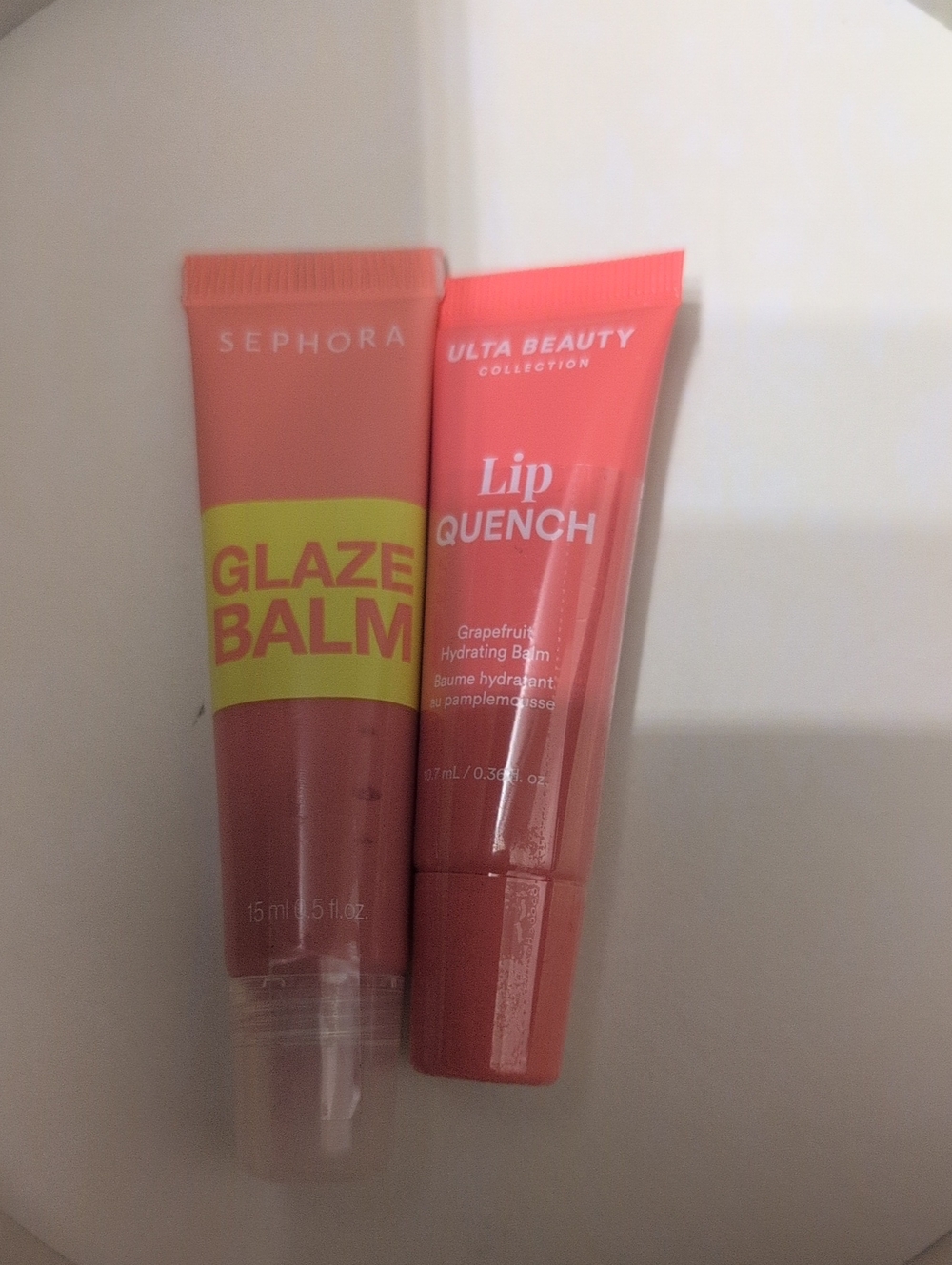 Sephora Glaze Balm Bubblegum And Ulta Beauty Grapefruit Lip Gloss